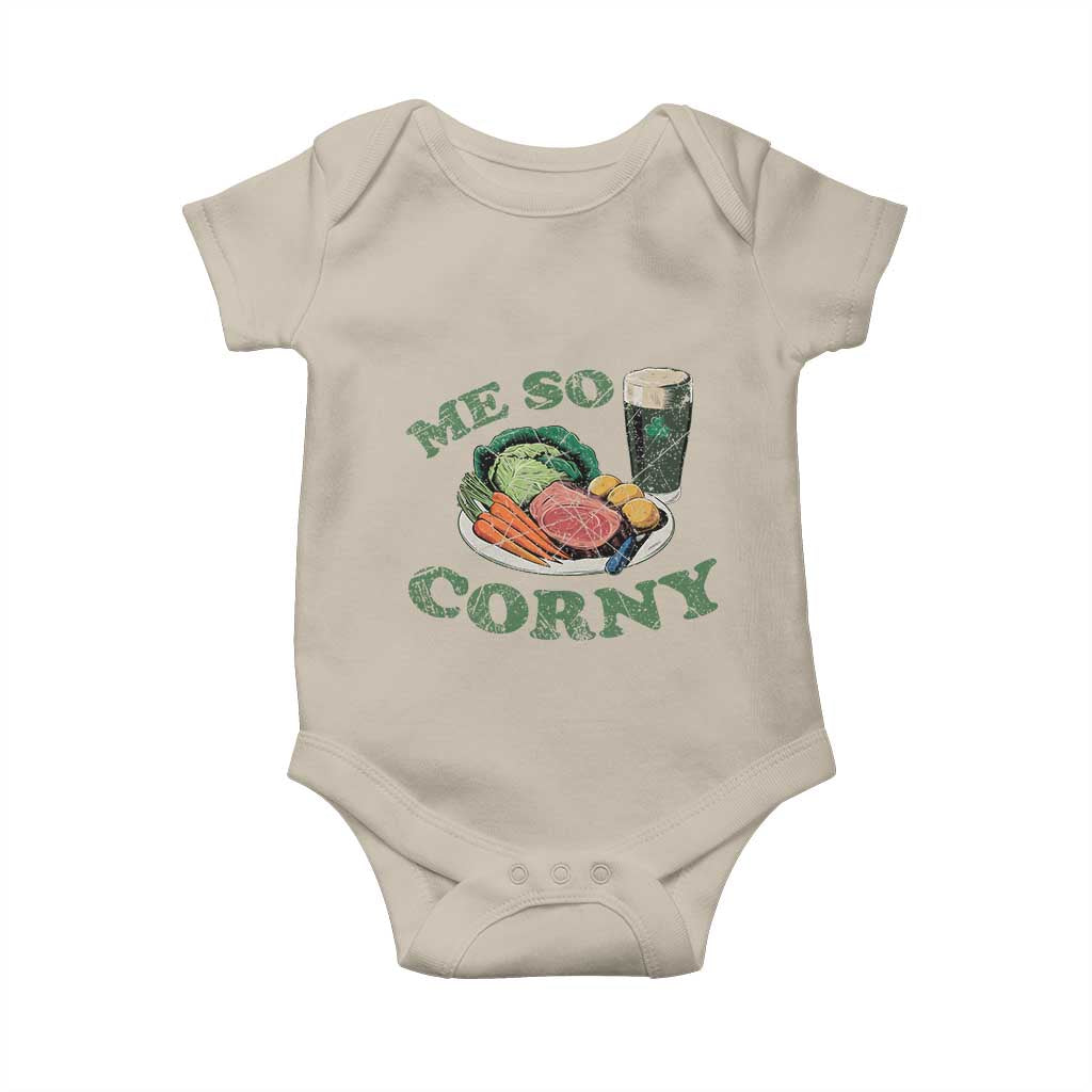 Funny Me So Corny Baby Onesie Corned Beef And Cabbage Beer St Patrick's Day Drinking