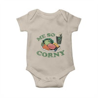 Funny Me So Corny Baby Onesie Corned Beef And Cabbage Beer St Patrick's Day Drinking