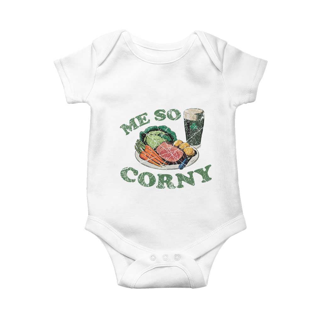 Funny Me So Corny Baby Onesie Corned Beef And Cabbage Beer St Patrick's Day Drinking
