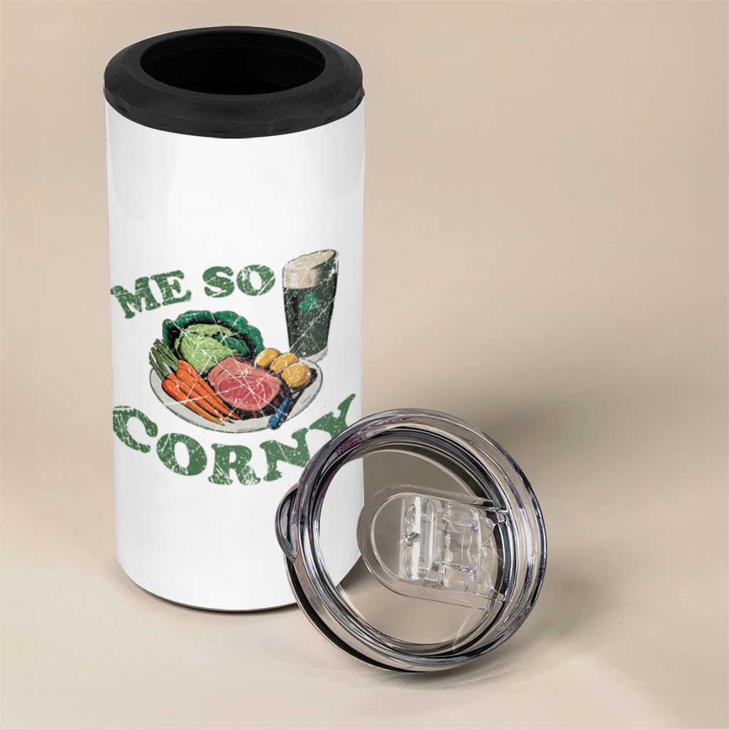 Funny Me So Corny 4 in 1 Can Cooler Tumbler Corned Beef And Cabbage Beer St Patrick's Day Drinking