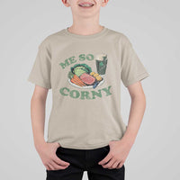 Funny Me So Corny T Shirt For Kid Corned Beef And Cabbage Beer St Patrick's Day Drinking