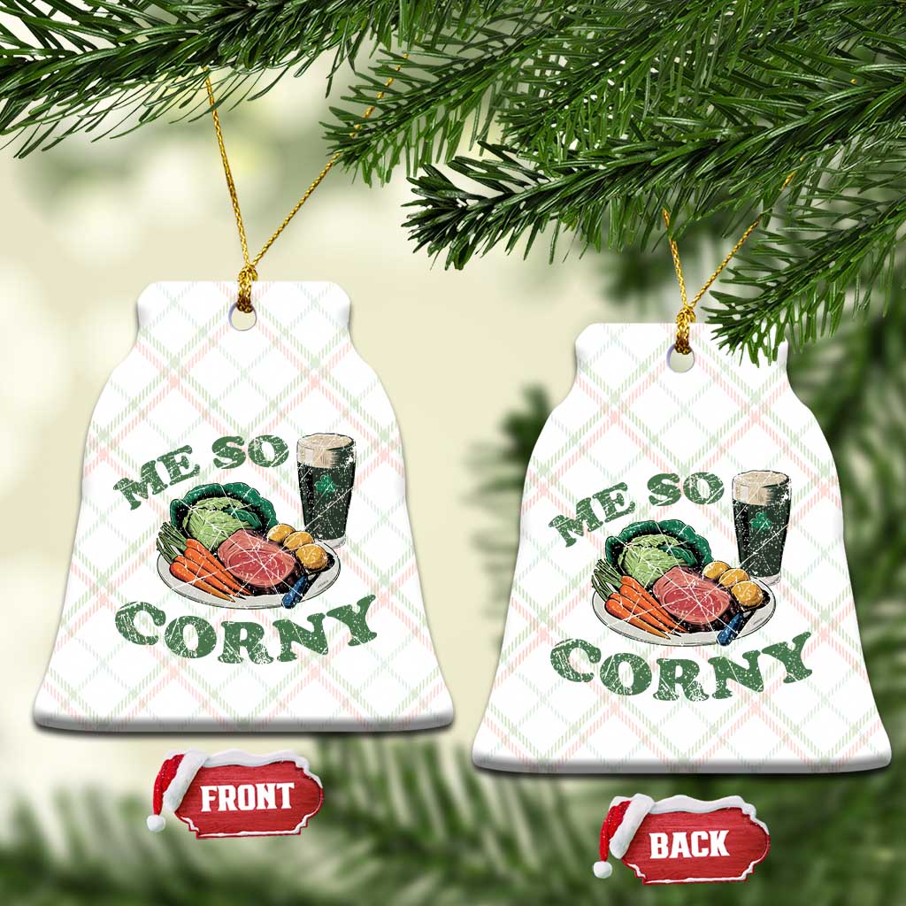 Funny Me So Corny Ceramic Ornament Corned Beef And Cabbage Beer St Patrick's Day Drinking - Wonder Print Shop