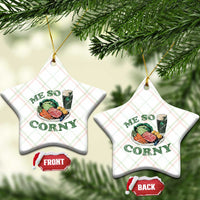 Funny Me So Corny Ceramic Ornament Corned Beef And Cabbage Beer St Patrick's Day Drinking - Wonder Print Shop