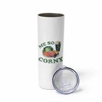 Funny Me So Corny Skinny Tumbler Corned Beef And Cabbage Beer St Patrick's Day Drinking
