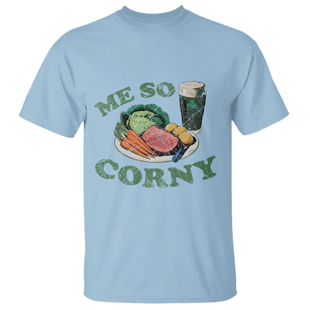 Funny Me So Corny T Shirt Corned Beef And Cabbage Beer St Patrick's Day Drinking