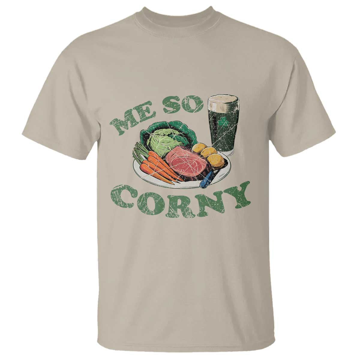 Funny Me So Corny T Shirt Corned Beef And Cabbage Beer St Patrick's Day Drinking