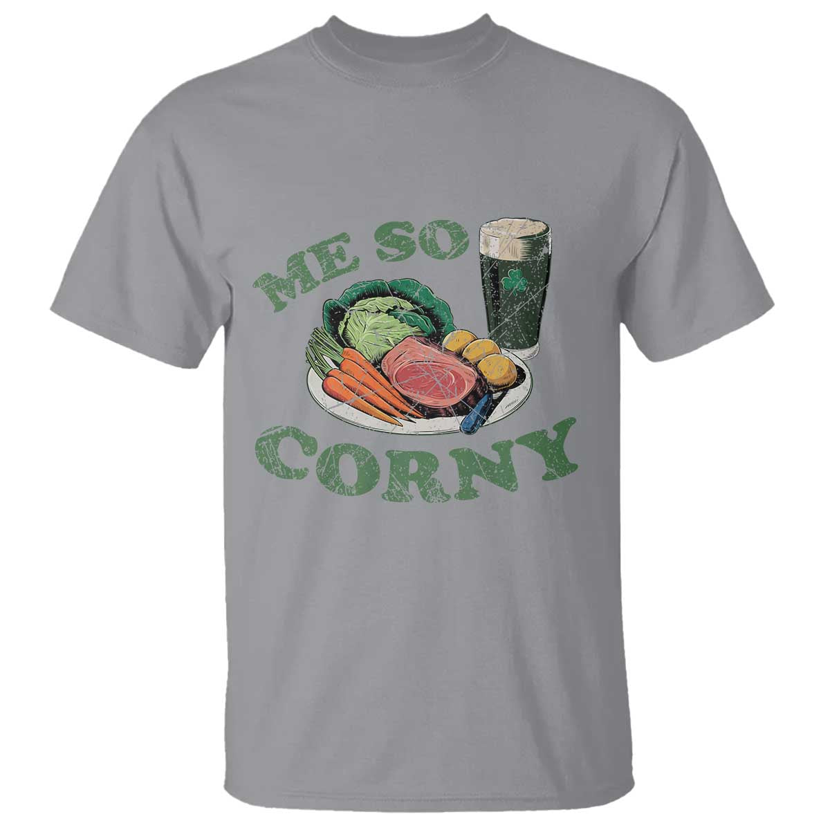 Funny Me So Corny T Shirt Corned Beef And Cabbage Beer St Patrick's Day Drinking