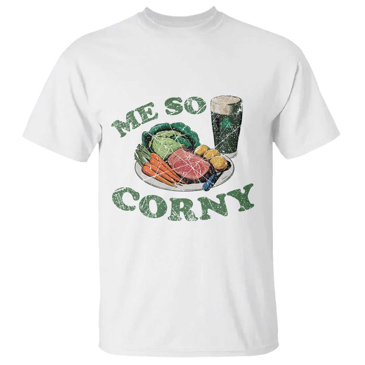 Funny Me So Corny T Shirt Corned Beef And Cabbage Beer St Patrick's Day Drinking