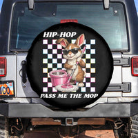 Hip Hop Easter Bunny Cleaning Pun Spare Tire Cover Funny Rabbit with Mop