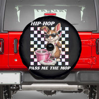 Hip Hop Easter Bunny Cleaning Pun Spare Tire Cover Funny Rabbit with Mop