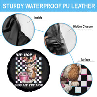 Hip Hop Easter Bunny Cleaning Pun Spare Tire Cover Funny Rabbit with Mop