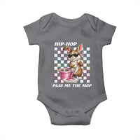 Hip Hop Easter Bunny Cleaning Pun Baby Onesie Funny Rabbit with Mop