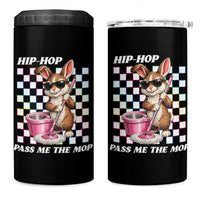 Hip Hop Easter Bunny Cleaning Pun 4 in 1 Can Cooler Tumbler Funny Rabbit with Mop