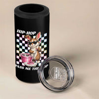 Hip Hop Easter Bunny Cleaning Pun 4 in 1 Can Cooler Tumbler Funny Rabbit with Mop