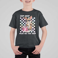 Hip Hop Easter Bunny Cleaning Pun T Shirt For Kid Funny Rabbit with Mop