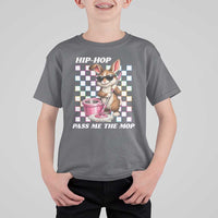 Hip Hop Easter Bunny Cleaning Pun T Shirt For Kid Funny Rabbit with Mop
