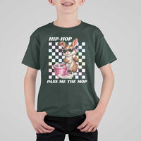 Hip Hop Easter Bunny Cleaning Pun T Shirt For Kid Funny Rabbit with Mop