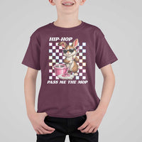 Hip Hop Easter Bunny Cleaning Pun T Shirt For Kid Funny Rabbit with Mop