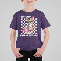 Hip Hop Easter Bunny Cleaning Pun T Shirt For Kid Funny Rabbit with Mop