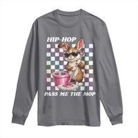 Hip Hop Easter Bunny Cleaning Pun Long Sleeve Shirt Funny Rabbit with Mop
