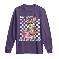 Hip Hop Easter Bunny Cleaning Pun Long Sleeve Shirt Funny Rabbit with Mop