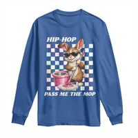 Hip Hop Easter Bunny Cleaning Pun Long Sleeve Shirt Funny Rabbit with Mop
