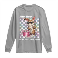 Hip Hop Easter Bunny Cleaning Pun Long Sleeve Shirt Funny Rabbit with Mop