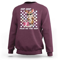 Hip Hop Easter Bunny Cleaning Pun Sweatshirt Funny Rabbit with Mop