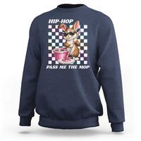 Hip Hop Easter Bunny Cleaning Pun Sweatshirt Funny Rabbit with Mop