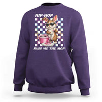 Hip Hop Easter Bunny Cleaning Pun Sweatshirt Funny Rabbit with Mop