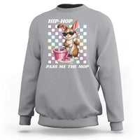 Hip Hop Easter Bunny Cleaning Pun Sweatshirt Funny Rabbit with Mop