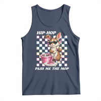 Hip Hop Easter Bunny Cleaning Pun Tank Top Funny Rabbit with Mop