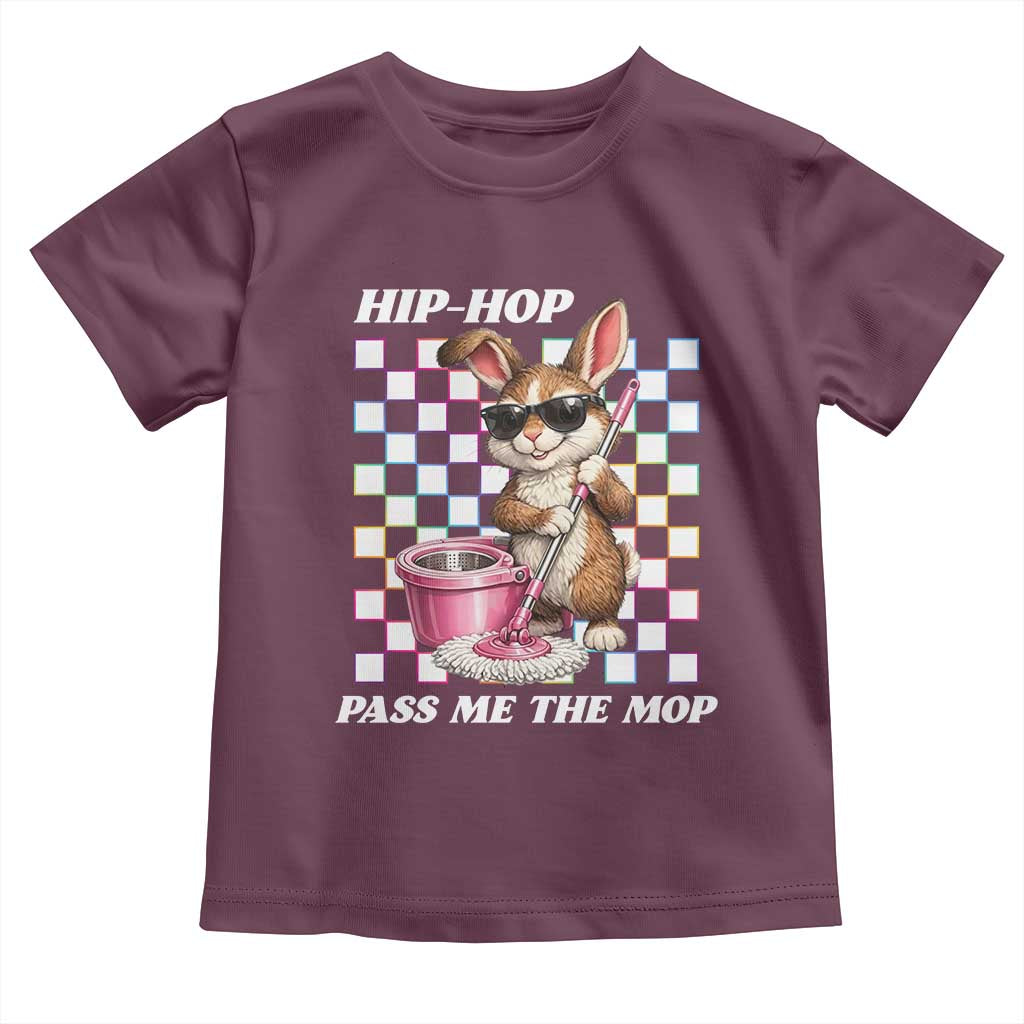 Hip Hop Easter Bunny Cleaning Pun Toddler T Shirt Funny Rabbit with Mop