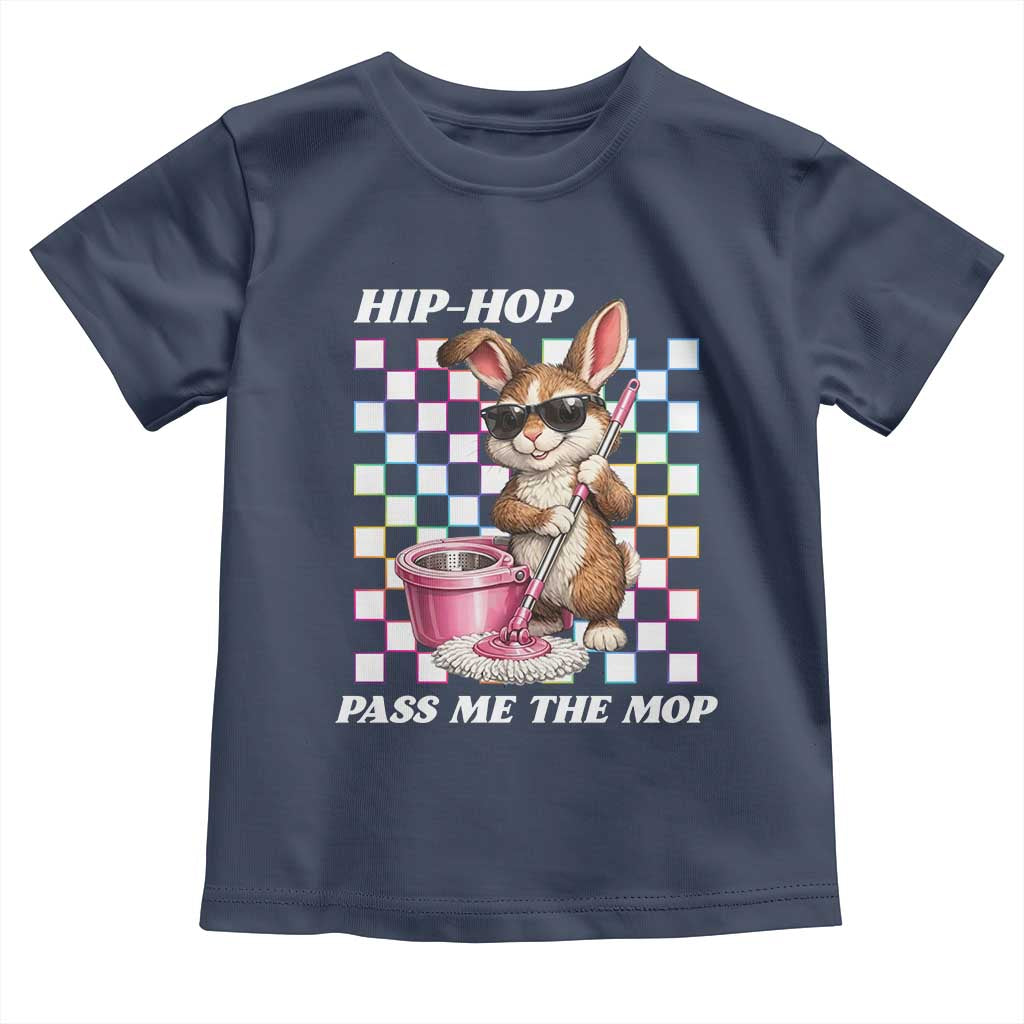 Hip Hop Easter Bunny Cleaning Pun Toddler T Shirt Funny Rabbit with Mop