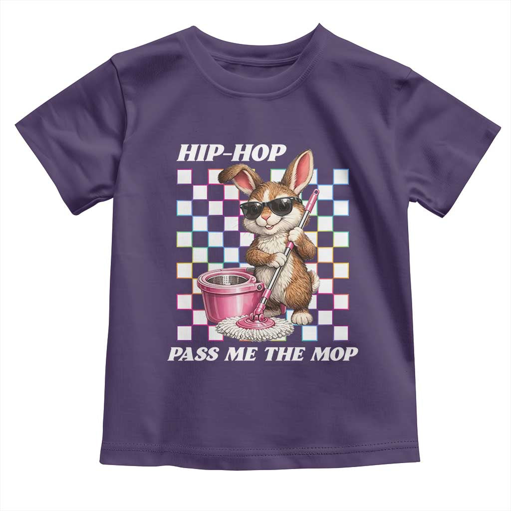 Hip Hop Easter Bunny Cleaning Pun Toddler T Shirt Funny Rabbit with Mop