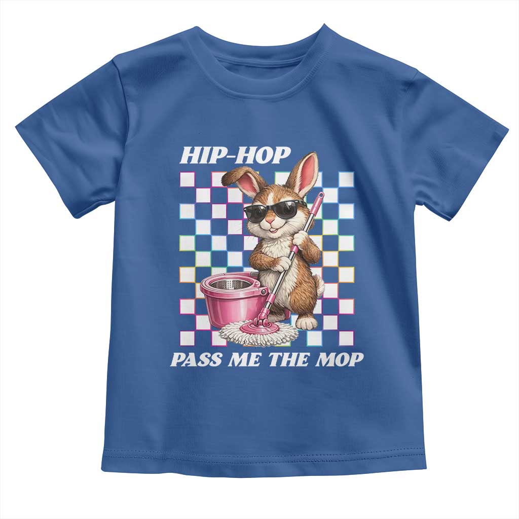 Hip Hop Easter Bunny Cleaning Pun Toddler T Shirt Funny Rabbit with Mop