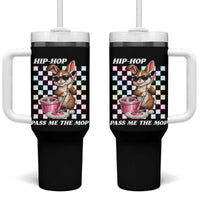 Hip Hop Easter Bunny Cleaning Pun Tumbler With Handle Funny Rabbit with Mop