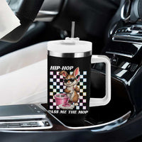 Hip Hop Easter Bunny Cleaning Pun Tumbler With Handle Funny Rabbit with Mop