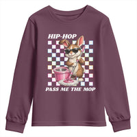 Hip Hop Easter Bunny Cleaning Pun Youth Sweatshirt Funny Rabbit with Mop