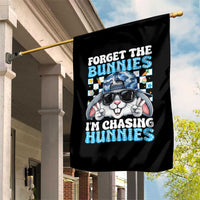 Funny Easter Bunny Forget the Bunnies I’m Chasing Hunnies Garden Flag Cool Rabbit with Sunglasses & Hat Humor