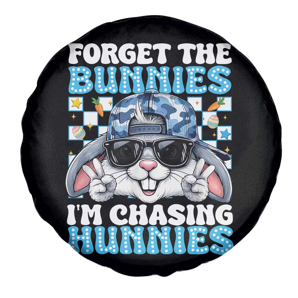 Funny Easter Bunny Forget the Bunnies I’m Chasing Hunnies Spare Tire Cover Cool Rabbit with Sunglasses & Hat Humor