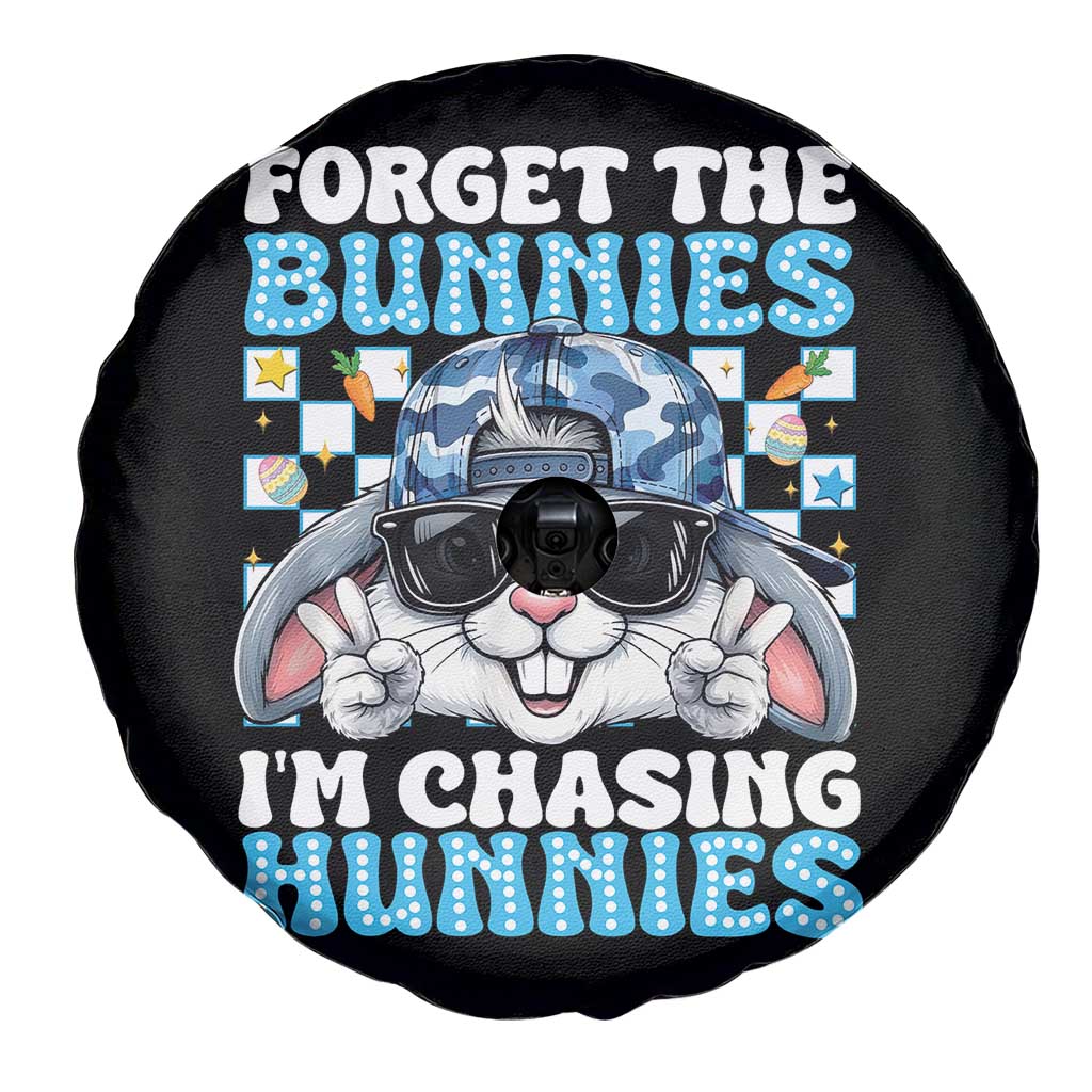 Funny Easter Bunny Forget the Bunnies I’m Chasing Hunnies Spare Tire Cover Cool Rabbit with Sunglasses & Hat Humor