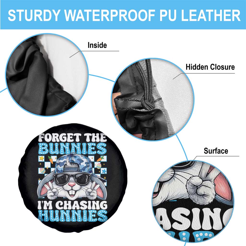 Funny Easter Bunny Forget the Bunnies I’m Chasing Hunnies Spare Tire Cover Cool Rabbit with Sunglasses & Hat Humor