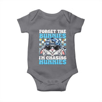 Funny Easter Bunny Forget the Bunnies I’m Chasing Hunnies Baby Onesie Cool Rabbit with Sunglasses & Hat Humor