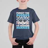 Funny Easter Bunny Forget the Bunnies I’m Chasing Hunnies T Shirt For Kid Cool Rabbit with Sunglasses & Hat Humor
