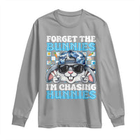Funny Easter Bunny Forget the Bunnies I’m Chasing Hunnies Long Sleeve Shirt Cool Rabbit with Sunglasses & Hat Humor
