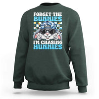 Funny Easter Bunny Forget the Bunnies I’m Chasing Hunnies Sweatshirt Cool Rabbit with Sunglasses & Hat Humor