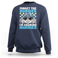 Funny Easter Bunny Forget the Bunnies I’m Chasing Hunnies Sweatshirt Cool Rabbit with Sunglasses & Hat Humor