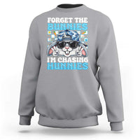 Funny Easter Bunny Forget the Bunnies I’m Chasing Hunnies Sweatshirt Cool Rabbit with Sunglasses & Hat Humor