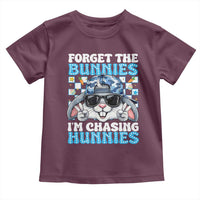 Funny Easter Bunny Forget the Bunnies I’m Chasing Hunnies Toddler T Shirt Cool Rabbit with Sunglasses & Hat Humor